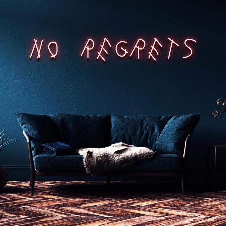 "No Regrets" Neon Sign-Neonsigns-45 x 90 cm-Red-Cut to Shape-Neon Brothers