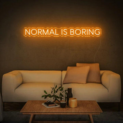 NORMAL IS BORING - LED NEON SIGN-Neonsigns-60 x 120 cm-Orange-Neon Brothers