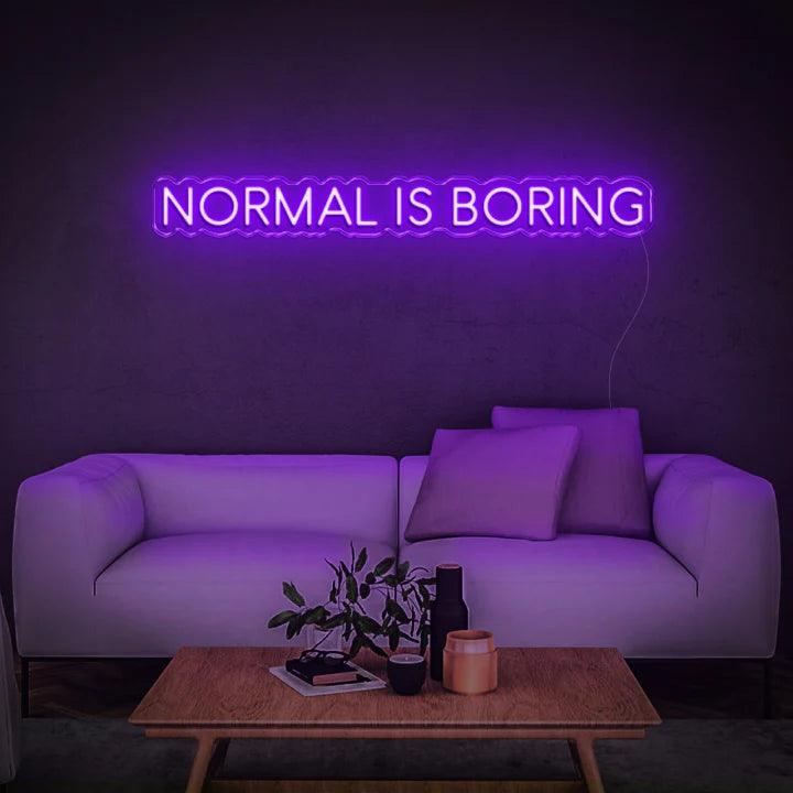 NORMAL IS BORING - LED NEON SIGN-Neonsigns-60 x 120 cm-Purple-Neon Brothers