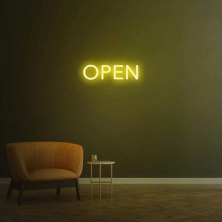 Open - LED Neon Sign-Neonsigns-Yellow-60 x 60 cm-Neon Brothers