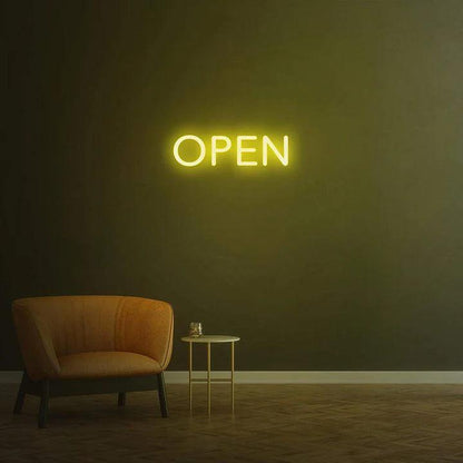 Open - LED Neon Sign-Neonsigns-Yellow-60 x 60 cm-Neon Brothers