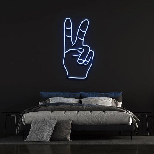 PEACE - LED NEON SIGN-Neonsigns-45 x 90 cm-Blue-Neon Brothers