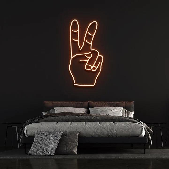 PEACE - LED NEON SIGN-Neonsigns-45 x 90 cm-Orange-Neon Brothers