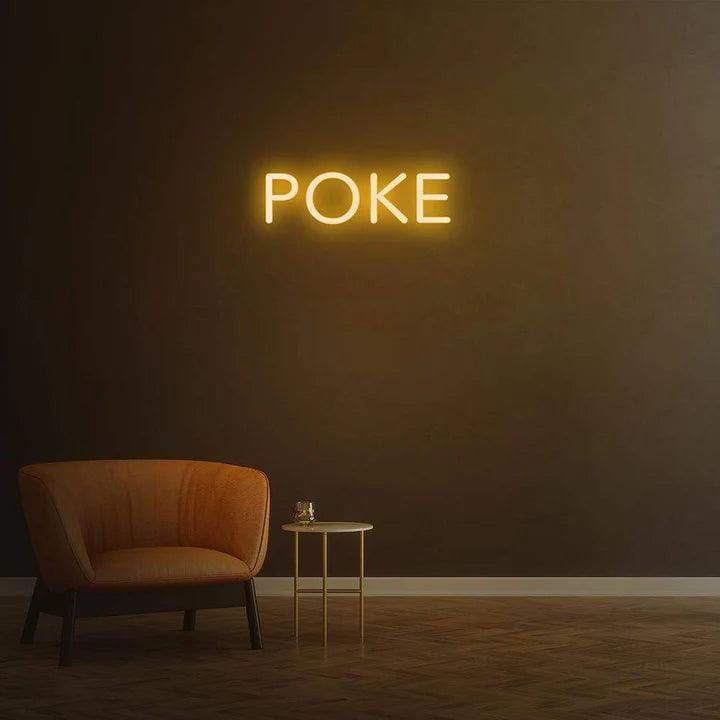 Poke - LED Neon Sign-Neonsigns-45 x 90 cm-Orange-Neon Brothers