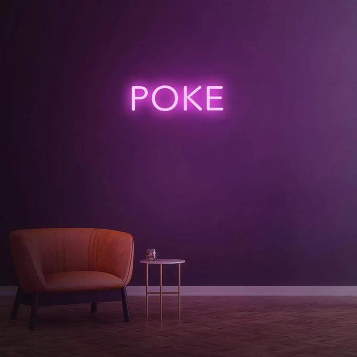 Poke - LED Neon Sign-Neonsigns-45 x 90 cm-Pink-Neon Brothers