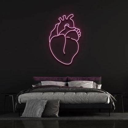 REAL HEART - LED NEON SIGN-Neonsigns-Pink-45 x 90 cm-Neon Brothers