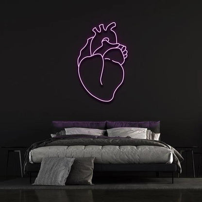 REAL HEART - LED NEON SIGN-Neonsigns-Purple-45 x 90 cm-Neon Brothers