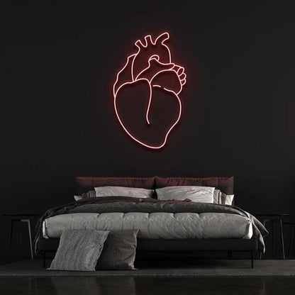 REAL HEART - LED NEON SIGN-Neonsigns-Red-45 x 90 cm-Neon Brothers