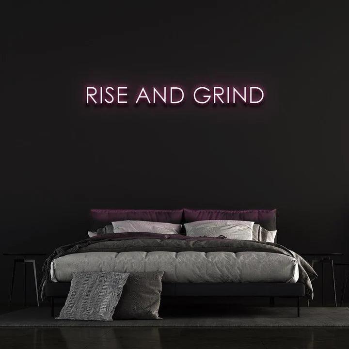 RISE AND GRIND NEON SIGN-Neonsigns-Pink-45 x 90 cm-No-Neon Brothers