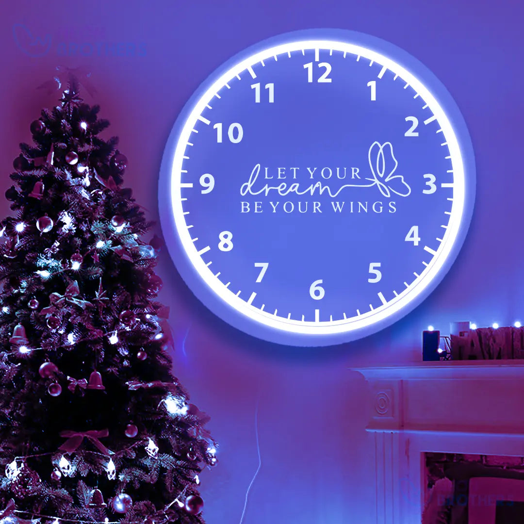 Inspirational Neon Clock