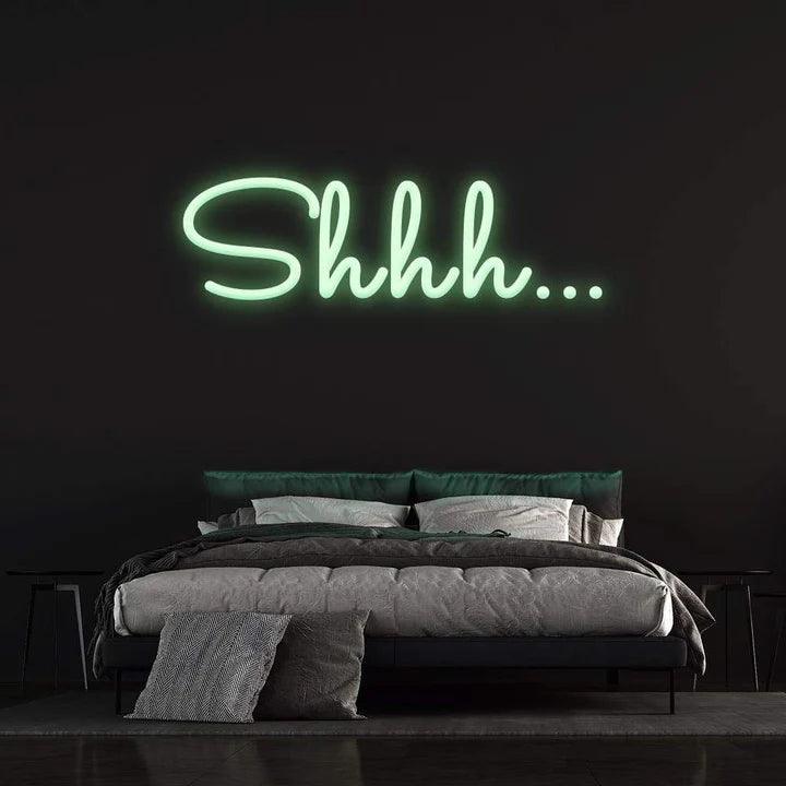 SHHH - LED NEON SIGN-Neonsigns-45 x 90 cm-Green-Neon Brothers