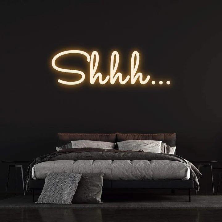 SHHH - LED NEON SIGN-Neonsigns-45 x 90 cm-Orange-Neon Brothers