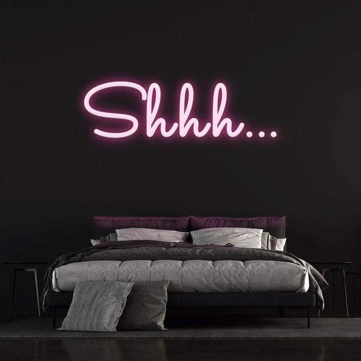 SHHH - LED NEON SIGN-Neonsigns-45 x 90 cm-Pink-Neon Brothers