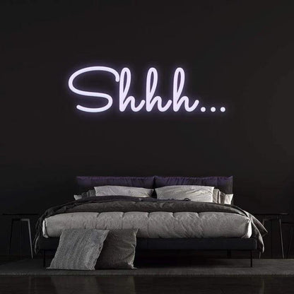 SHHH - LED NEON SIGN-Neonsigns-45 x 90 cm-Purple-Neon Brothers