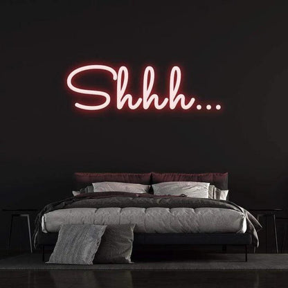 SHHH - LED NEON SIGN-Neonsigns-45 x 90 cm-Red-Neon Brothers