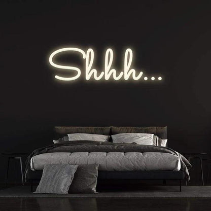 SHHH - LED NEON SIGN-Neonsigns-45 x 90 cm-Warm White-Neon Brothers