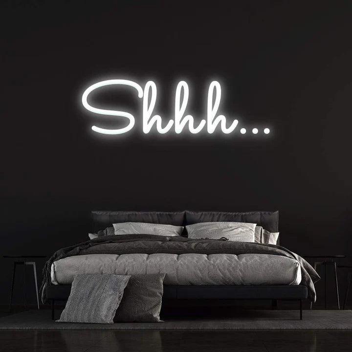 SHHH - LED NEON SIGN-Neonsigns-45 x 90 cm-White-Neon Brothers