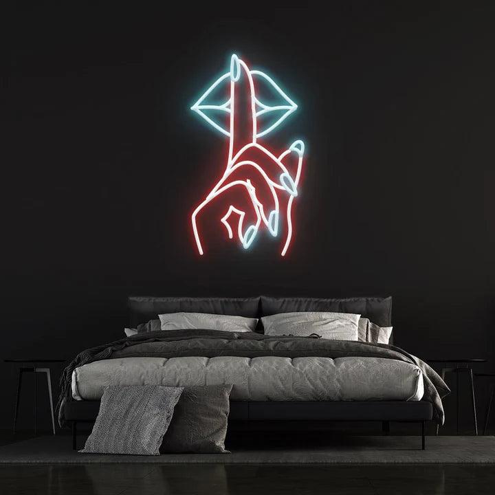 SHUSH LED NEON SIGN-Neonsigns-Blue-Neon Brothers