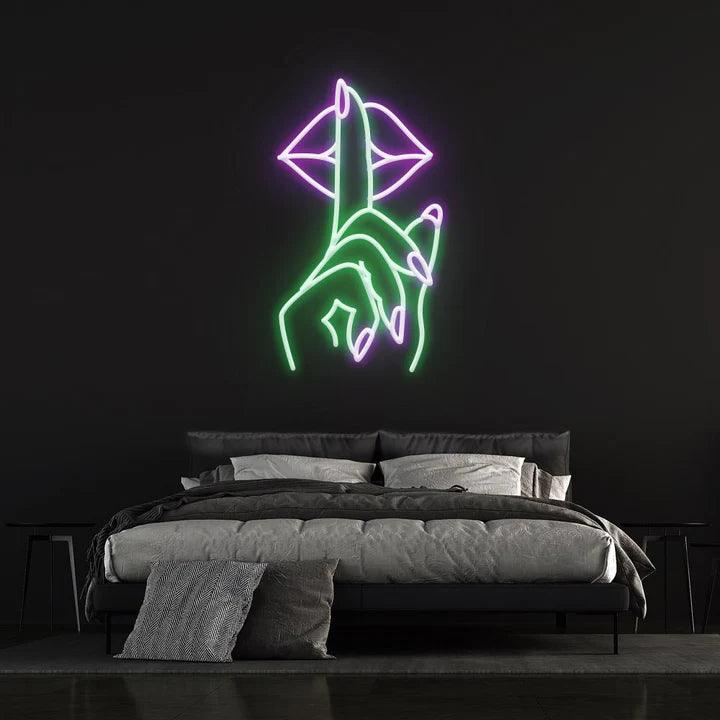 SHUSH LED NEON SIGN-Neonsigns-Purple-Neon Brothers