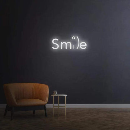 Smile - LED Neon Sign-Neonsigns-45 x 90 cm-White-Neon Brothers