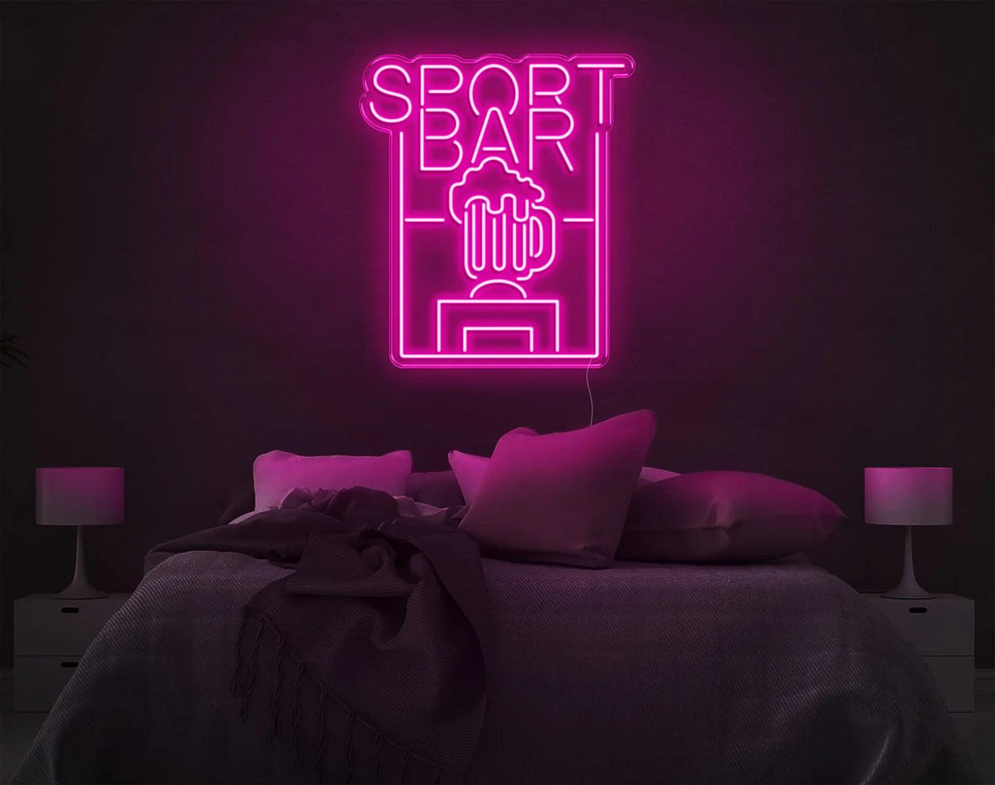 SPORT BAR LED NEON SIGN!-Neonsigns-45 x 90 cm-Hot Pink-Neon Brothers