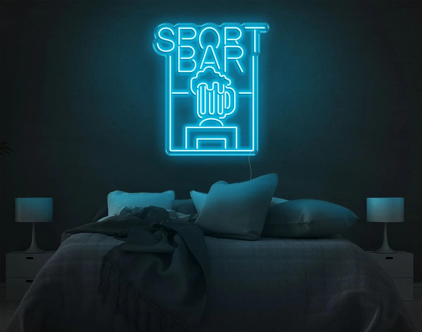 SPORT BAR LED NEON SIGN!-Neonsigns-45 x 90 cm-Light Blue-Neon Brothers