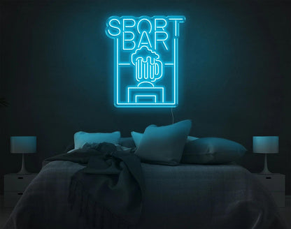 SPORT BAR LED NEON SIGN!-Neonsigns-45 x 90 cm-Light Blue-Neon Brothers