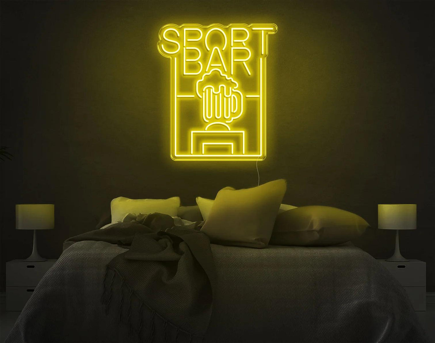 SPORT BAR LED NEON SIGN!-Neonsigns-45 x 90 cm-Yellow-Neon Brothers