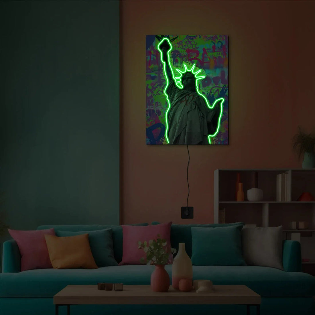 Statue of Liberty Neon Art – LED Freedom Sign for Modern & Pop Art Decor - Neon Brothers