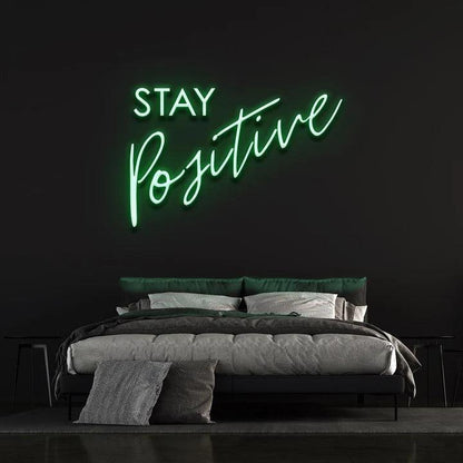 STAY POSITIVE NEON SIGN-Neonsigns-Green-45 x 90 cm-No-Neon Brothers