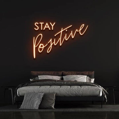 STAY POSITIVE NEON SIGN-Neonsigns-Orange-45 x 90 cm-No-Neon Brothers