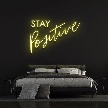 STAY POSITIVE NEON SIGN-Neonsigns-Yellow-45 x 90 cm-No-Neon Brothers