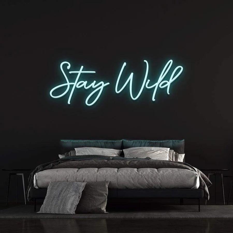 Stay Wild - LED Neon Sign-Neonsigns-45 x 90 cm-Ice Blue-Neon Brothers