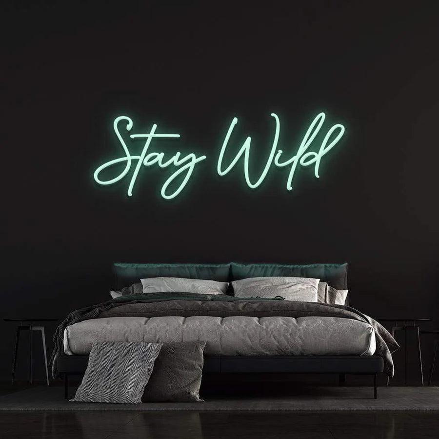 Stay Wild - LED Neon Sign-Neonsigns-45 x 90 cm-Teal-Neon Brothers