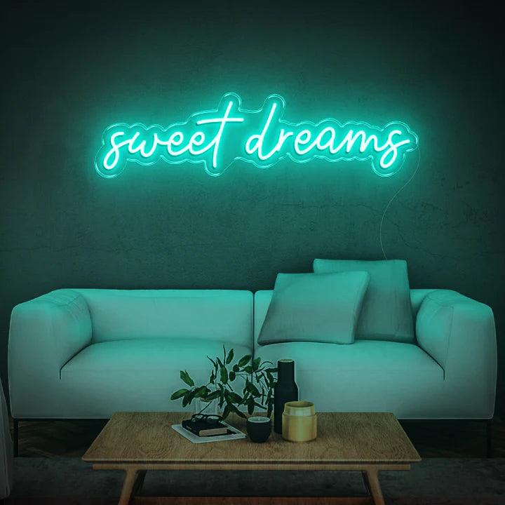 SWEET DREAMS - LED NEON SIGN-Neonsigns-45 x 90 cm-Teal-Neon Brothers