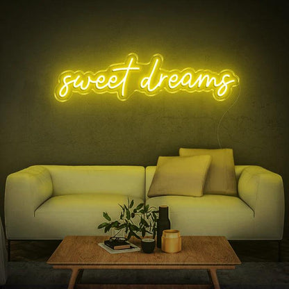 SWEET DREAMS - LED NEON SIGN-Neonsigns-45 x 90 cm-Yellow-Neon Brothers