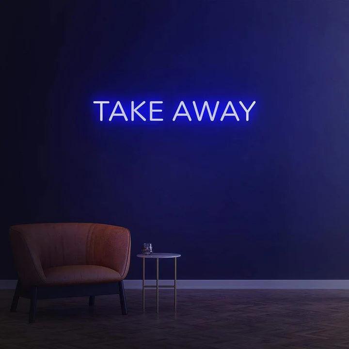 TAKE AWAY - LED NEON SIGN-Neonsigns-Blue-45 x 90 cm-Neon Brothers