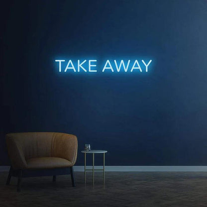 TAKE AWAY - LED NEON SIGN-Neonsigns-Ice Blue-45 x 90 cm-Neon Brothers