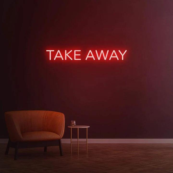 TAKE AWAY - LED NEON SIGN-Neonsigns-Red-45 x 90 cm-Neon Brothers