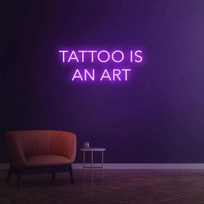 Tattoo is an art - LED Neon Sign-Neonsigns-45 x 105 cm-Purple-Neon Brothers