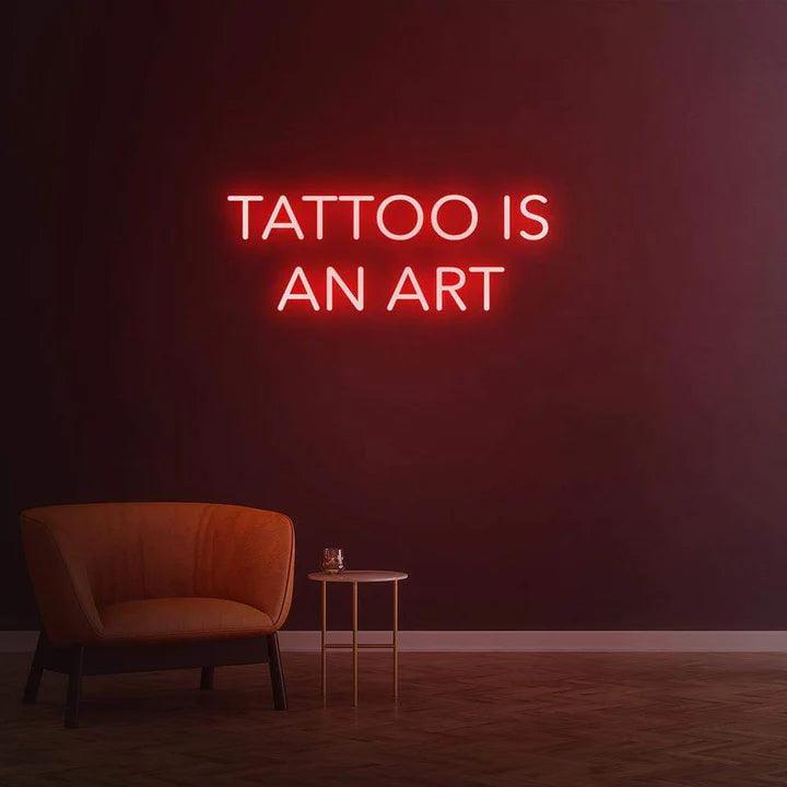 Tattoo is an art - LED Neon Sign-Neonsigns-45 x 105 cm-Red-Neon Brothers