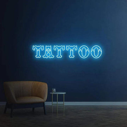 Tattoo - LED Neon Sign-Neonsigns-45 x 90 cm-Ice Blue-Neon Brothers