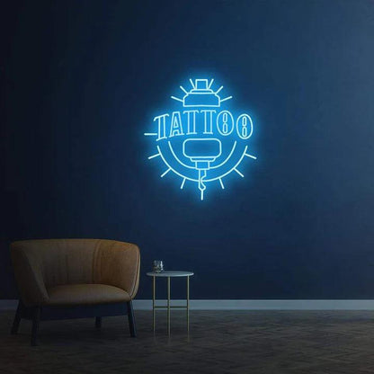 TATTOO SIGNAGE -AV LED NEON SIGN-Neonsigns-45 x 90 cm-Ice Blue-Neon Brothers