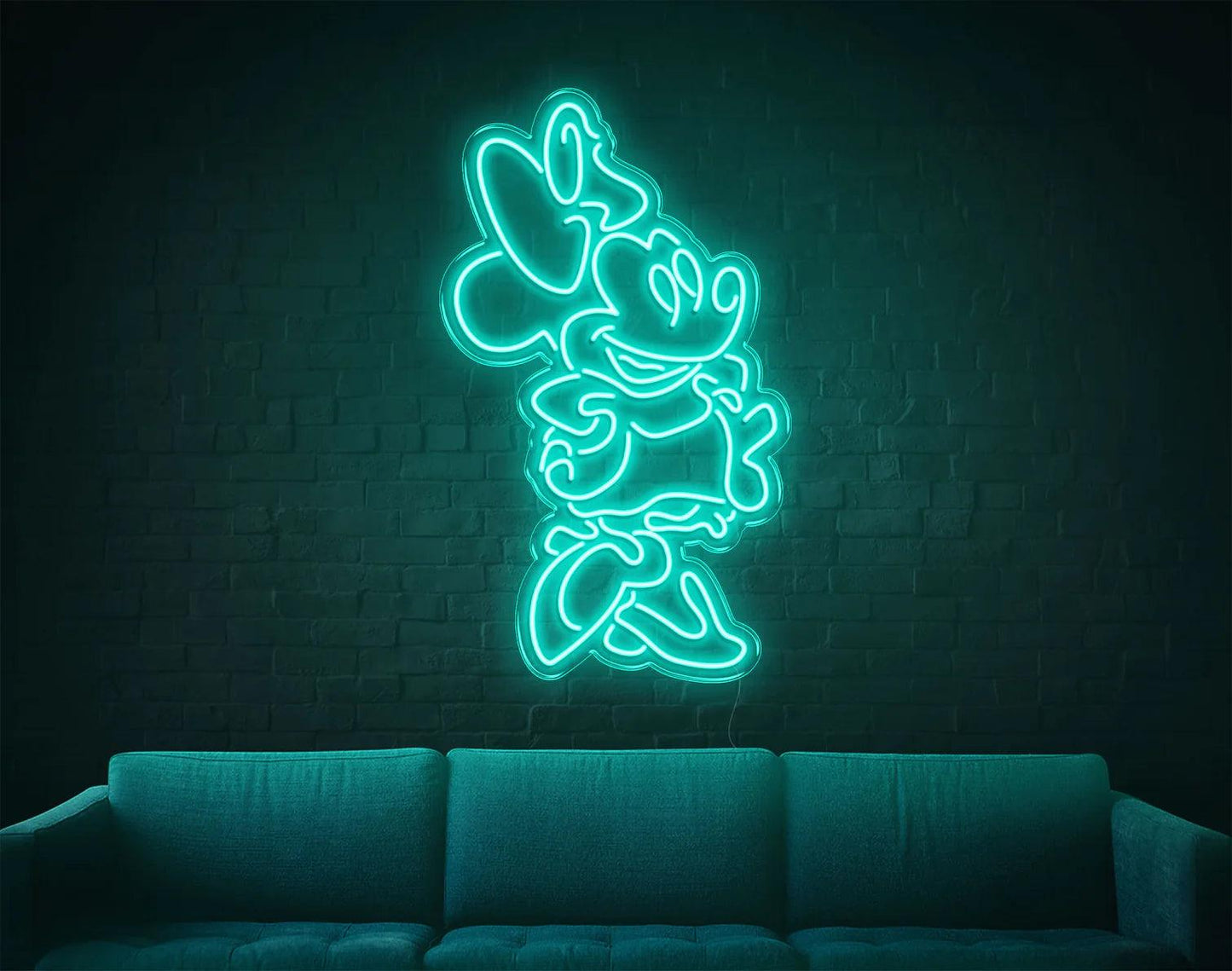 Mini Mouse LED Neon Sign!-Neonsigns-45 x 105 cm-Teal-Indoor-Neon Brothers