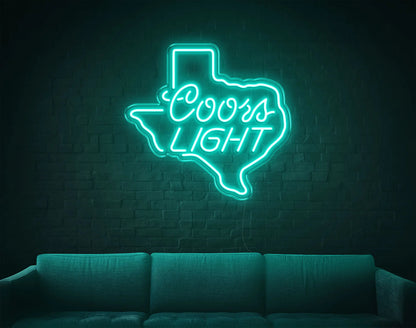 COORS LIGHT LED NEON SIGN!-Neonsigns-45 x 90 cm-Teal-Neon Brothers