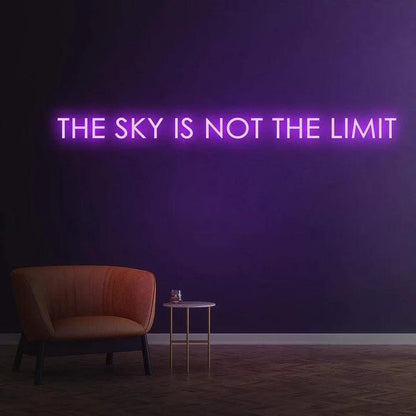 THE SKY IS NOT THE LIMIT NEON SIGN-Neonsigns-Purple-45 x 105 cm-No-Neon Brothers