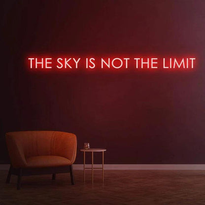 THE SKY IS NOT THE LIMIT NEON SIGN-Neonsigns-Red-45 x 105 cm-No-Neon Brothers