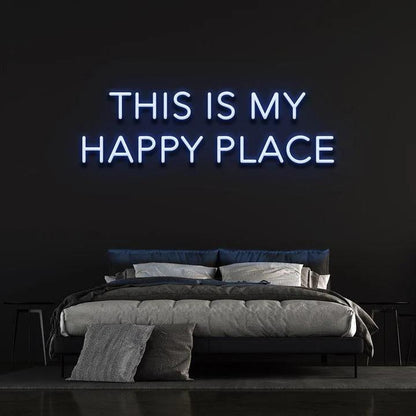 THIS IS OUR HAPPY PLACE - LED NEON SIGN-Neonsigns-45 x 90 cm-Blue-Neon Brothers