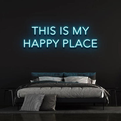 THIS IS OUR HAPPY PLACE - LED NEON SIGN-Neonsigns-45 x 90 cm-Ice Blue-Neon Brothers