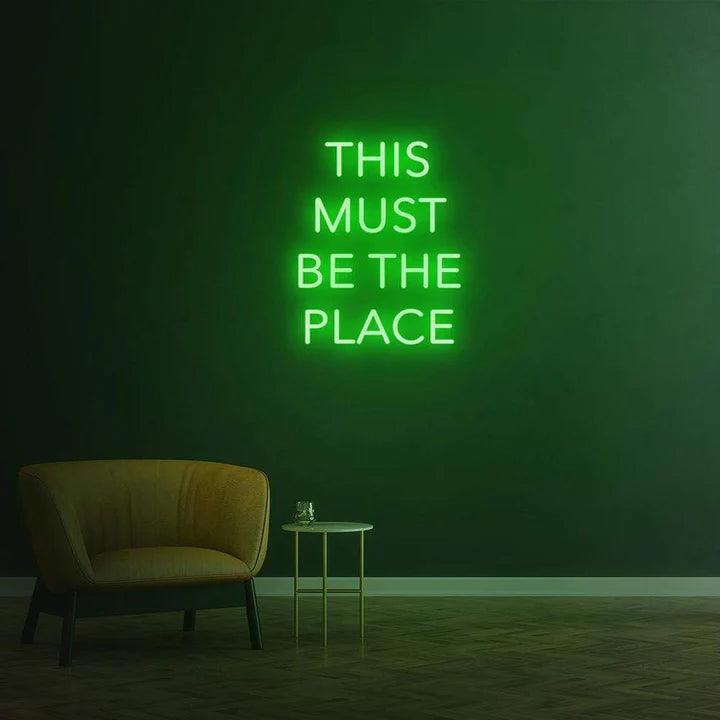 THIS MUST BE THE PLACE - LED NEON SIGN-Neonsigns-45 x 105 cm-Green-Neon Brothers